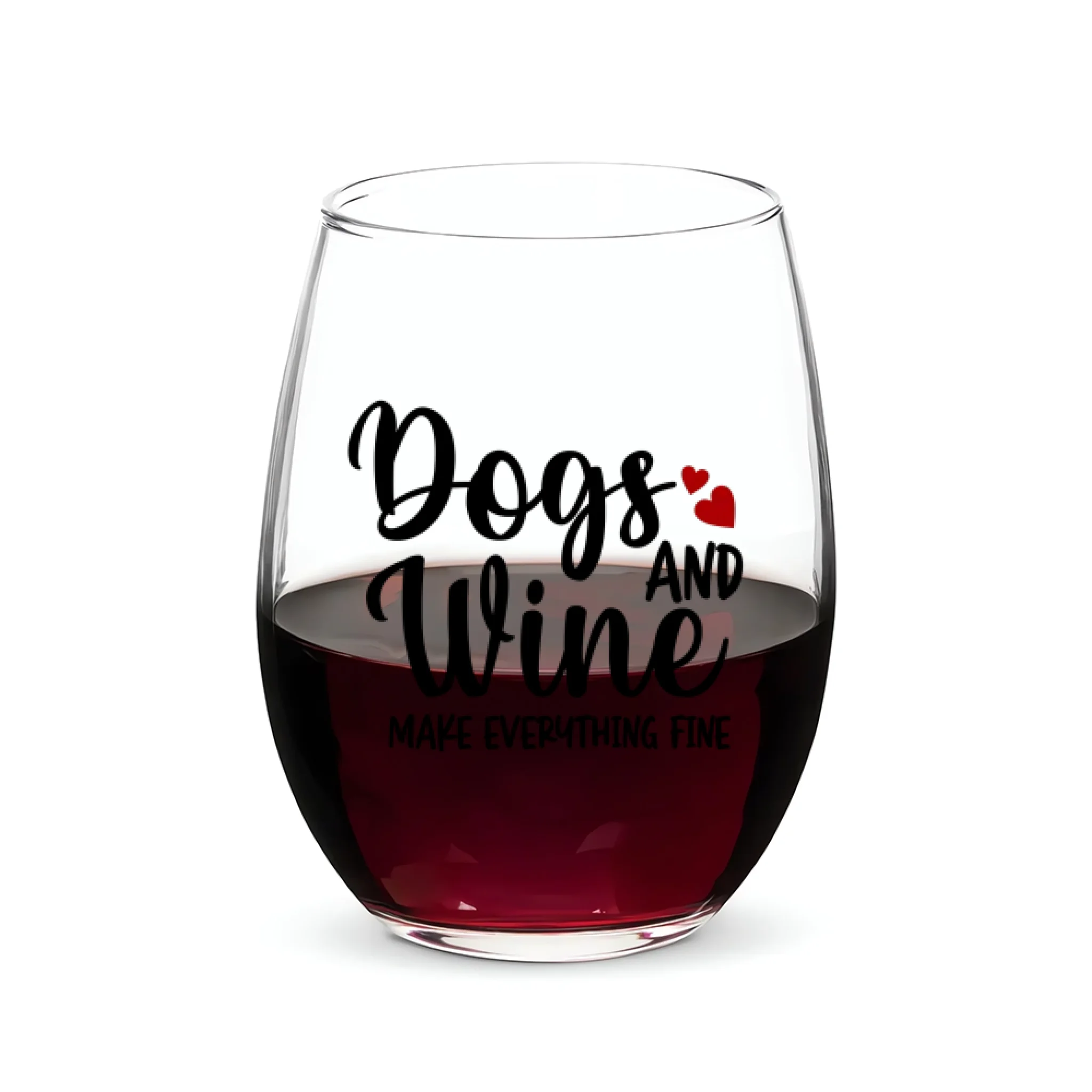 Custom Printed 15oz Stemmed Wine Glass – Personalized Clear Glassware Gift