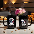Black Ceramic Mug 15oz Double 2