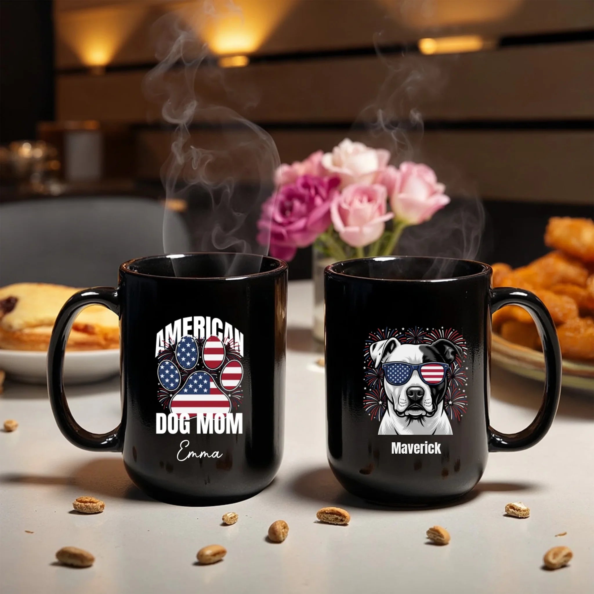 Black Ceramic Mug 15oz Double 2