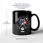 11oz Black Mug Spec Image
