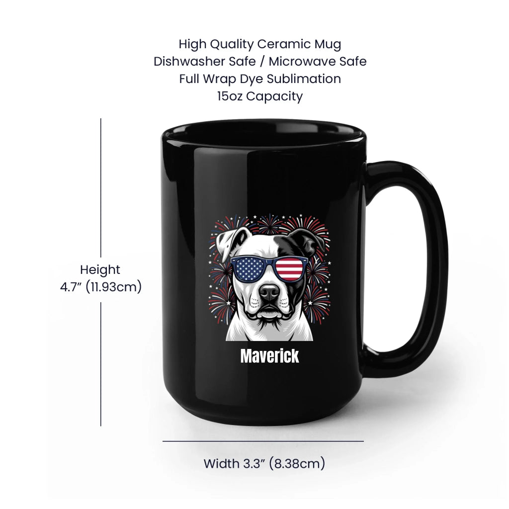 15oz Black Mug Spec Image