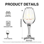American Dog Mom Personalized Pet Portrait Red Wine Glass – Custom 13.5oz Crystal