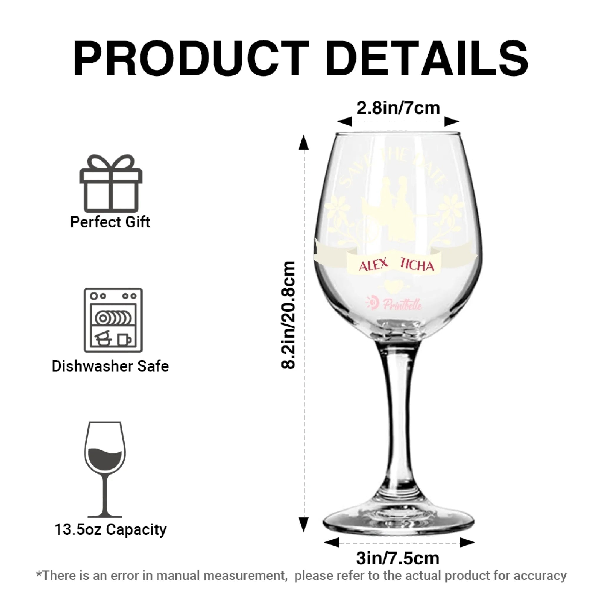 American Dog Mom Personalized Pet Portrait Red Wine Glass – Custom 13.5oz Crystal