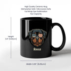11oz Black Mug Spec Image
