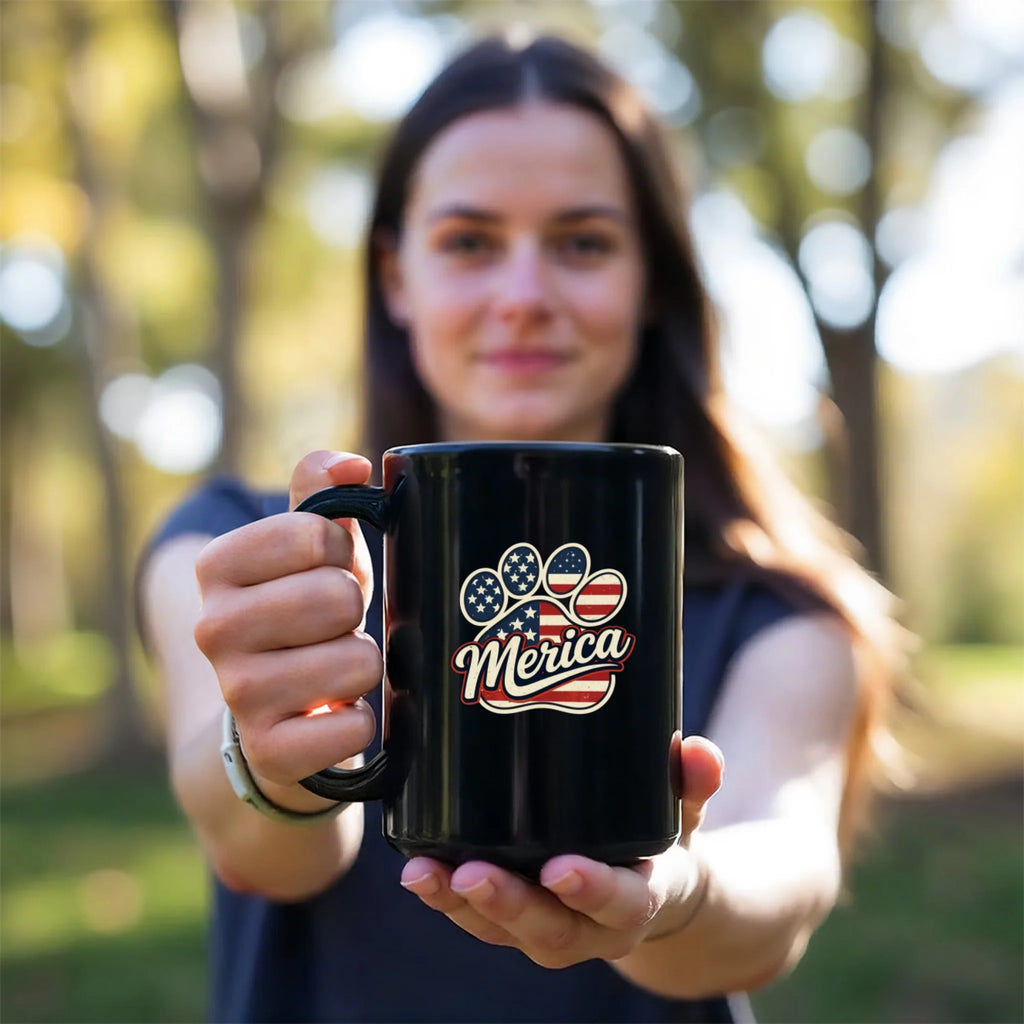 15oz Black Ceramic Mug Left Handle 1