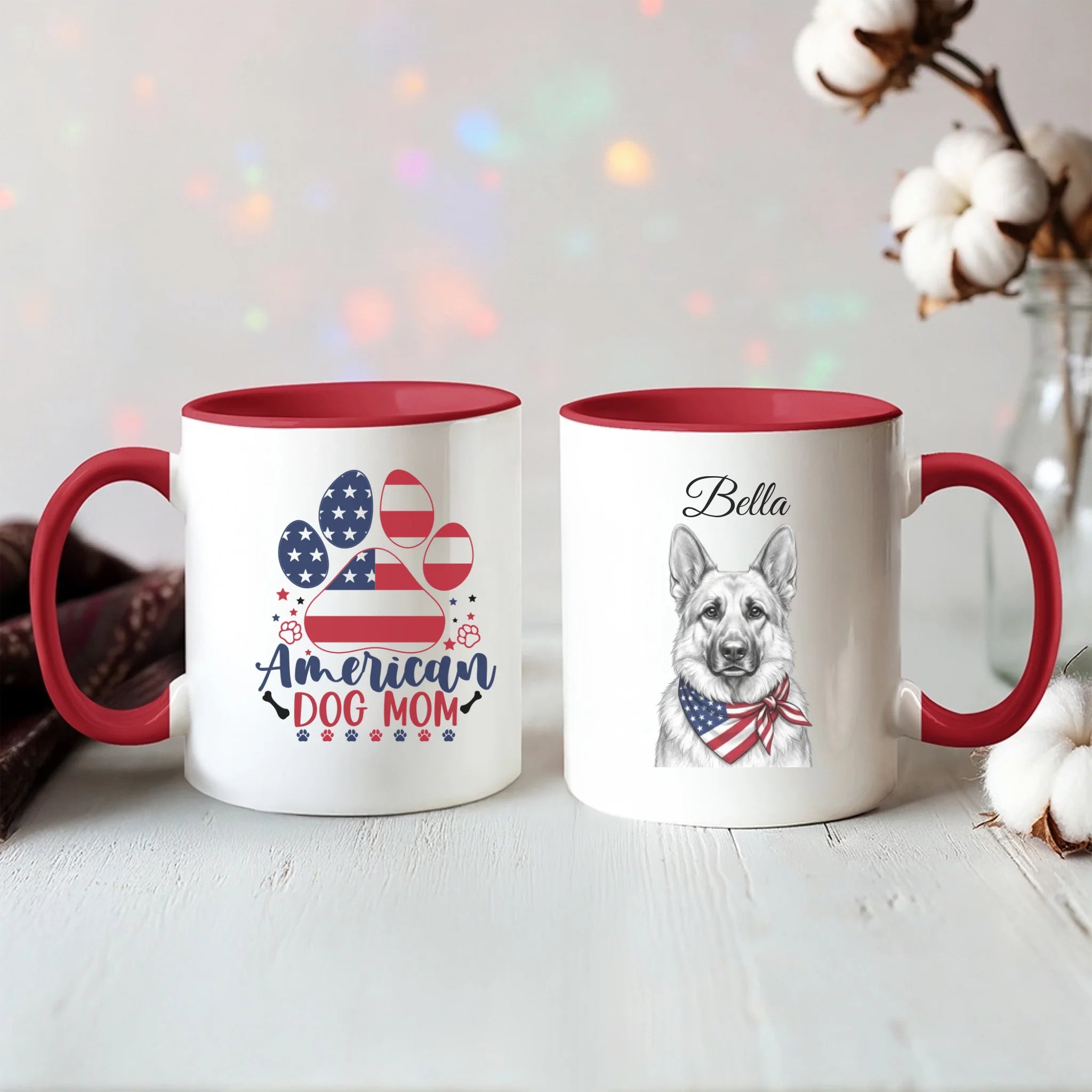 Color Accent Mug 11oz Red
