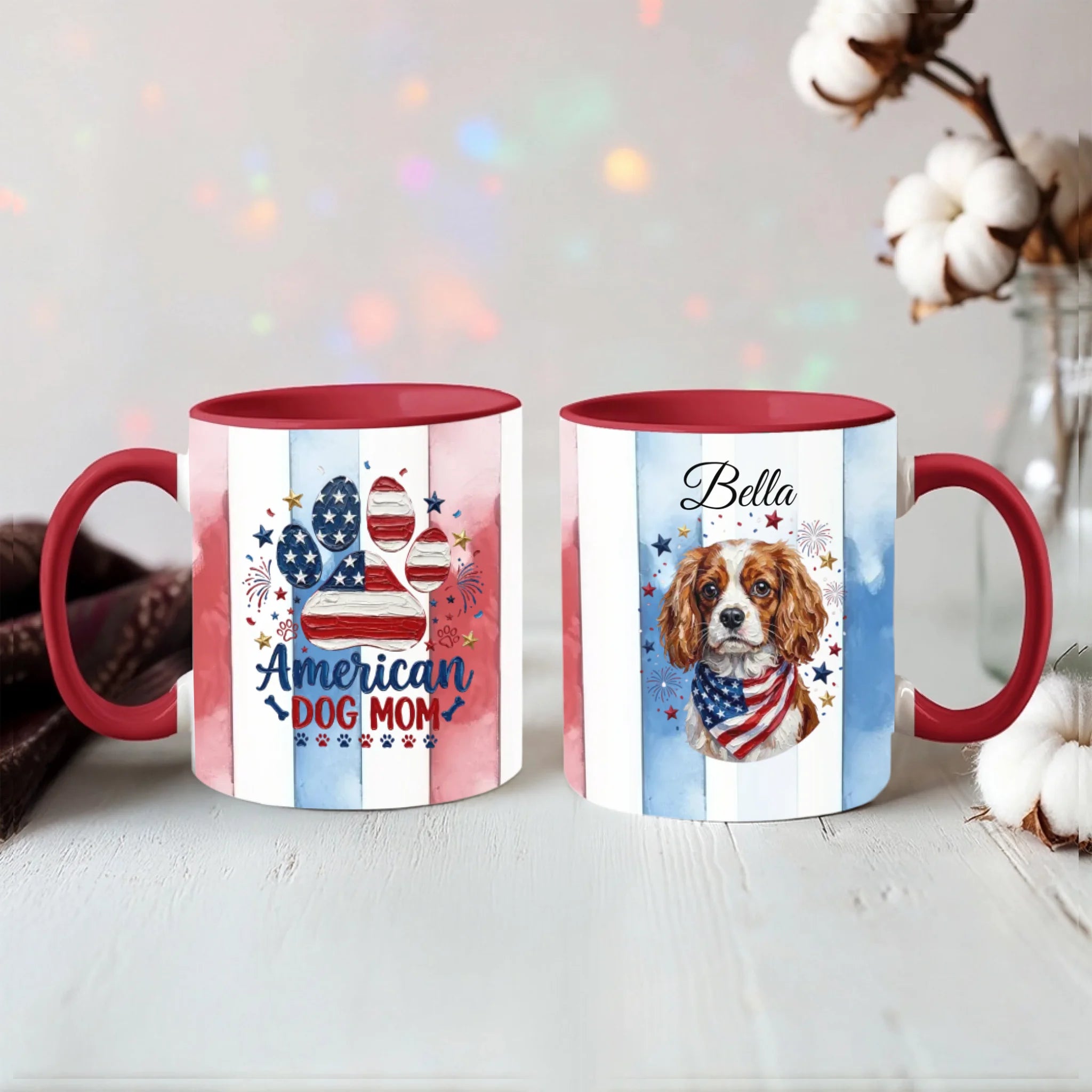 Color Accent Mug 11oz Red