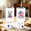 America's Dog Mom Personalized Sketch with Bandana 40oz Tumbler