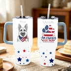 America's Dog Mom Personalized Sketch with Bandana 40oz Tumbler