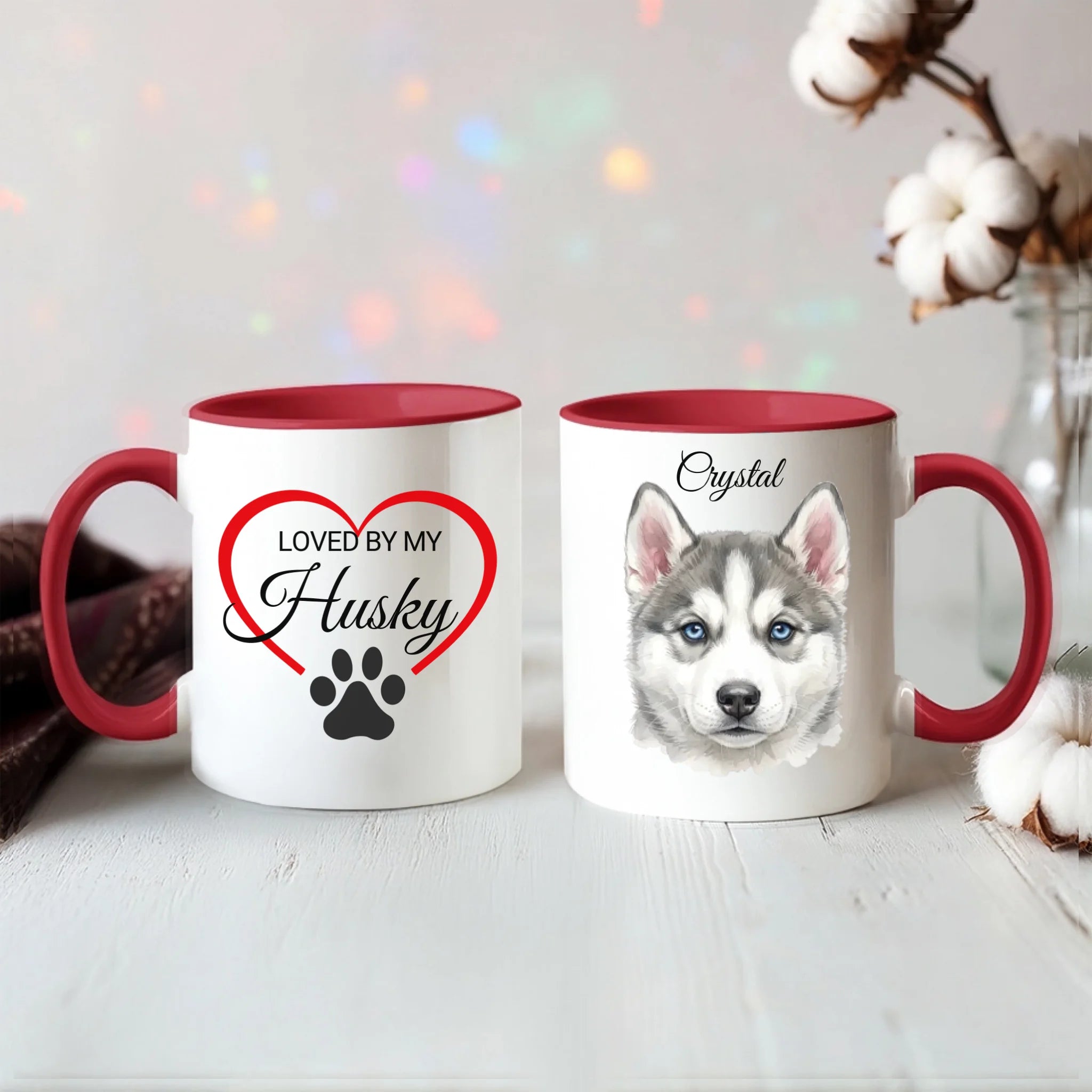 Color Accent Mug 11oz Red