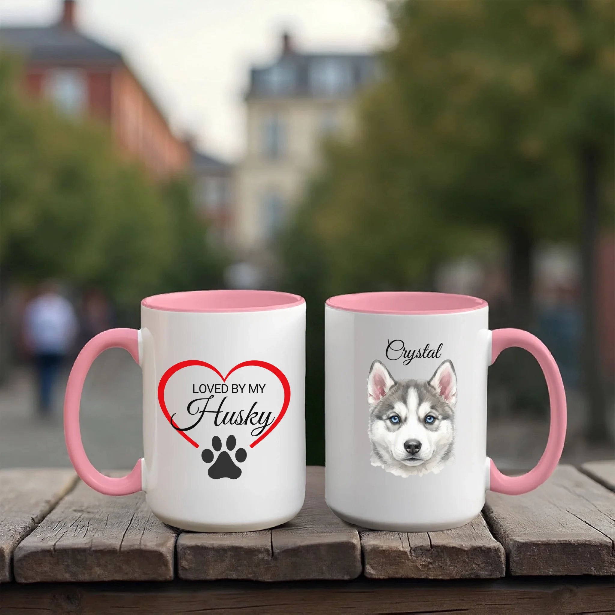 Accent Mug 15oz Red Pink