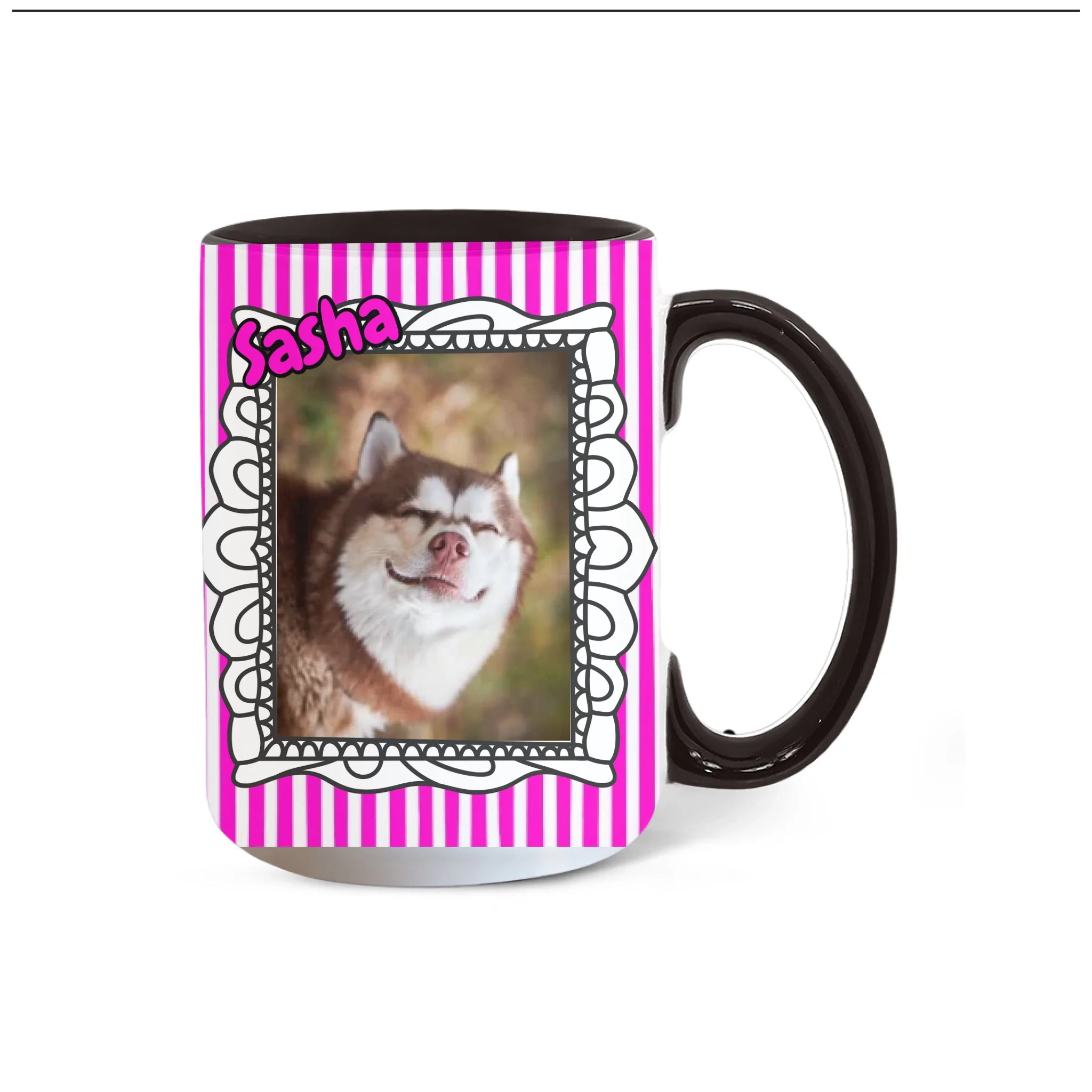Color Accent Mug 15oz Black