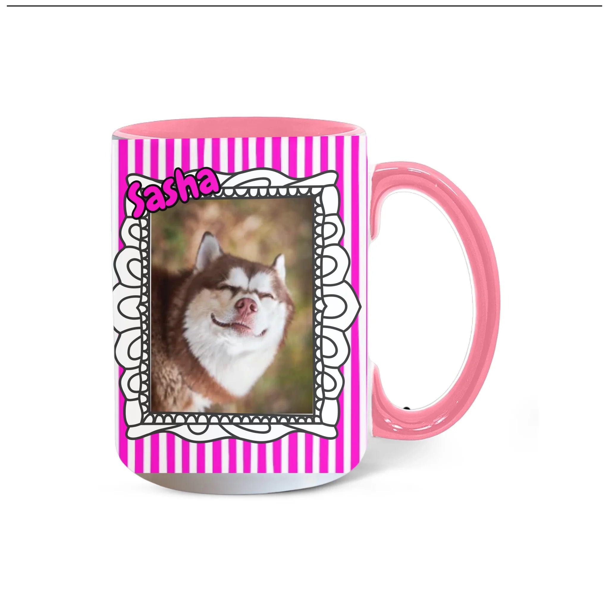 Color Accent Mug 15oz Midnight Pink