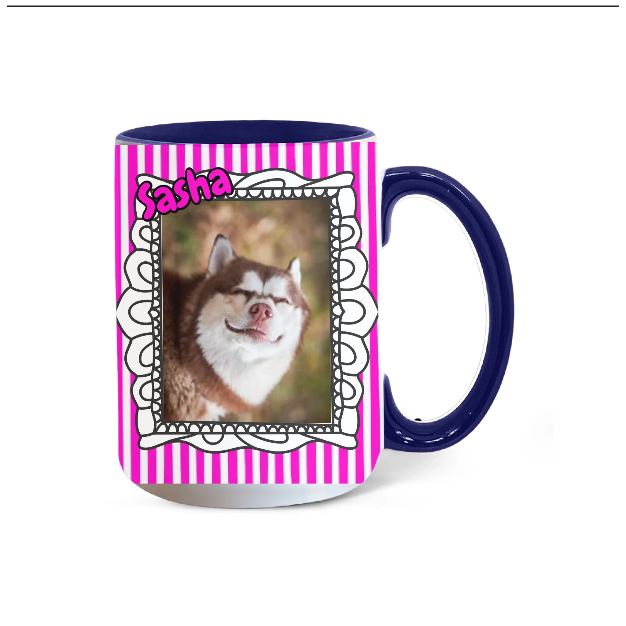Color Accent Mug 15oz Midnight Blue