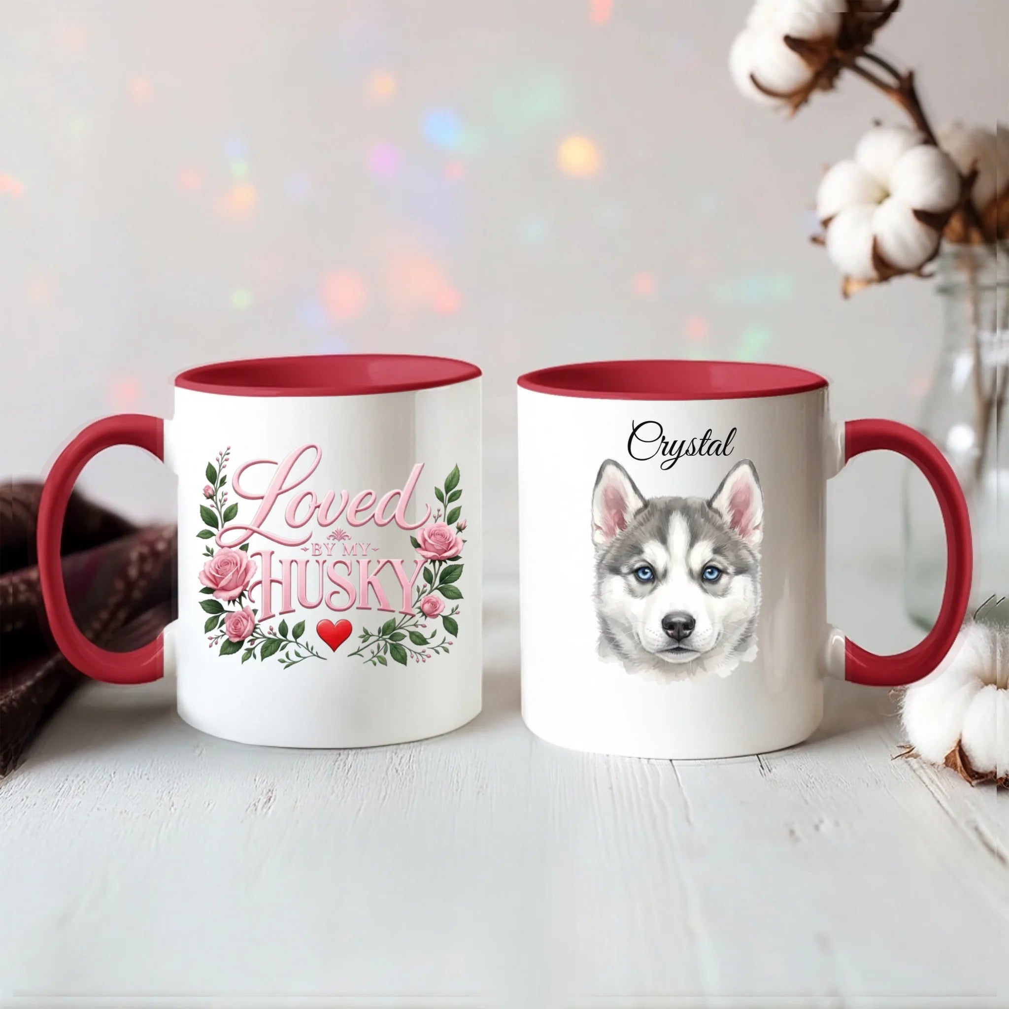 Color Accent Mug 11oz Red