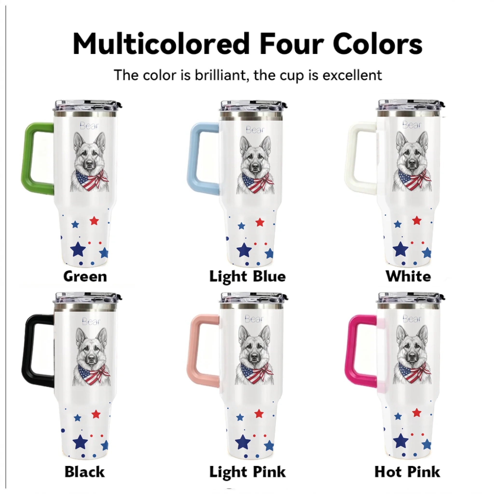 America's Dog Mom Personalized Sketch with Bandana 40oz Tumbler