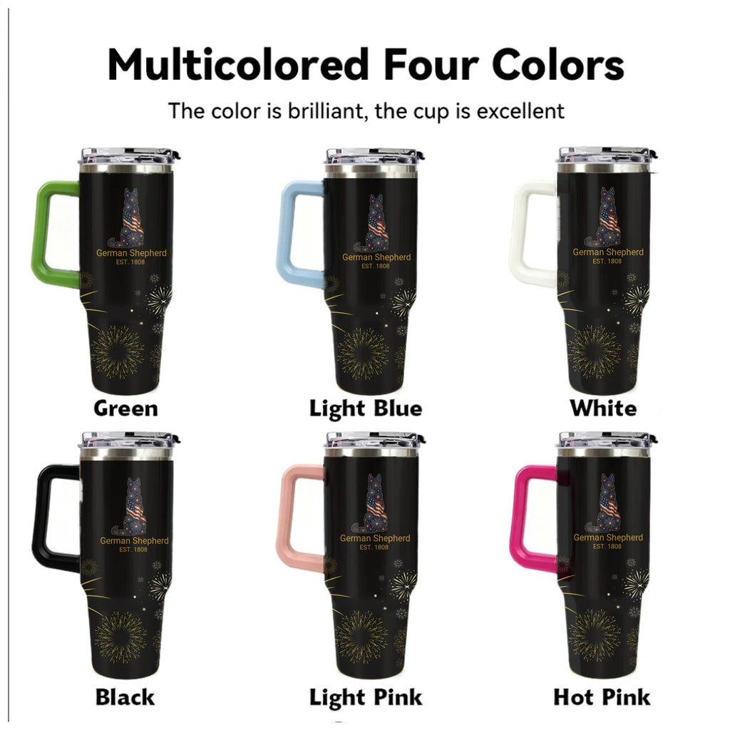 Fireworks German Shepherd – Dog Mom 40oz Tumbler