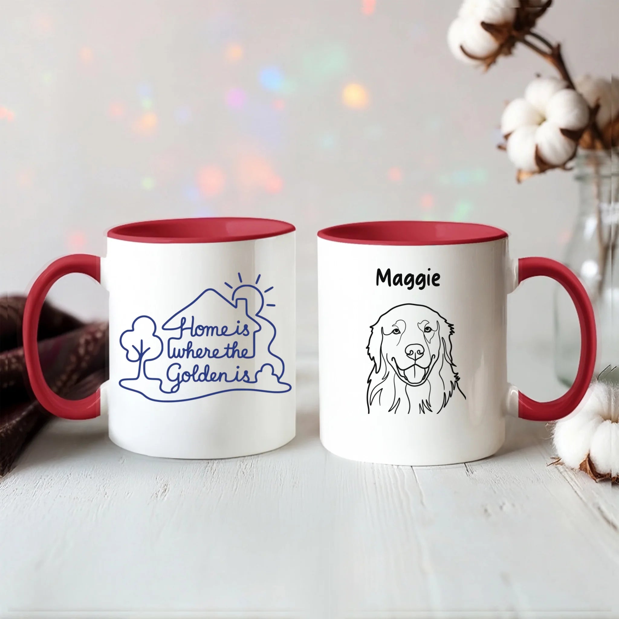 Color Accent Mug 11oz Red