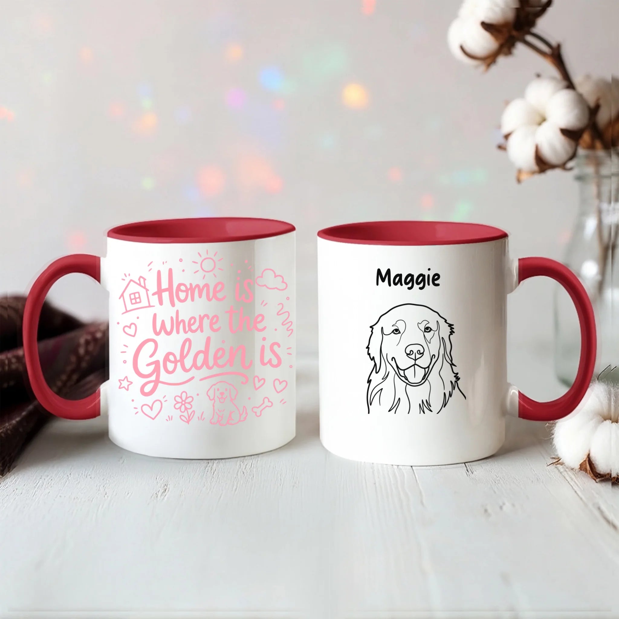Color Accent Mug 11oz Red