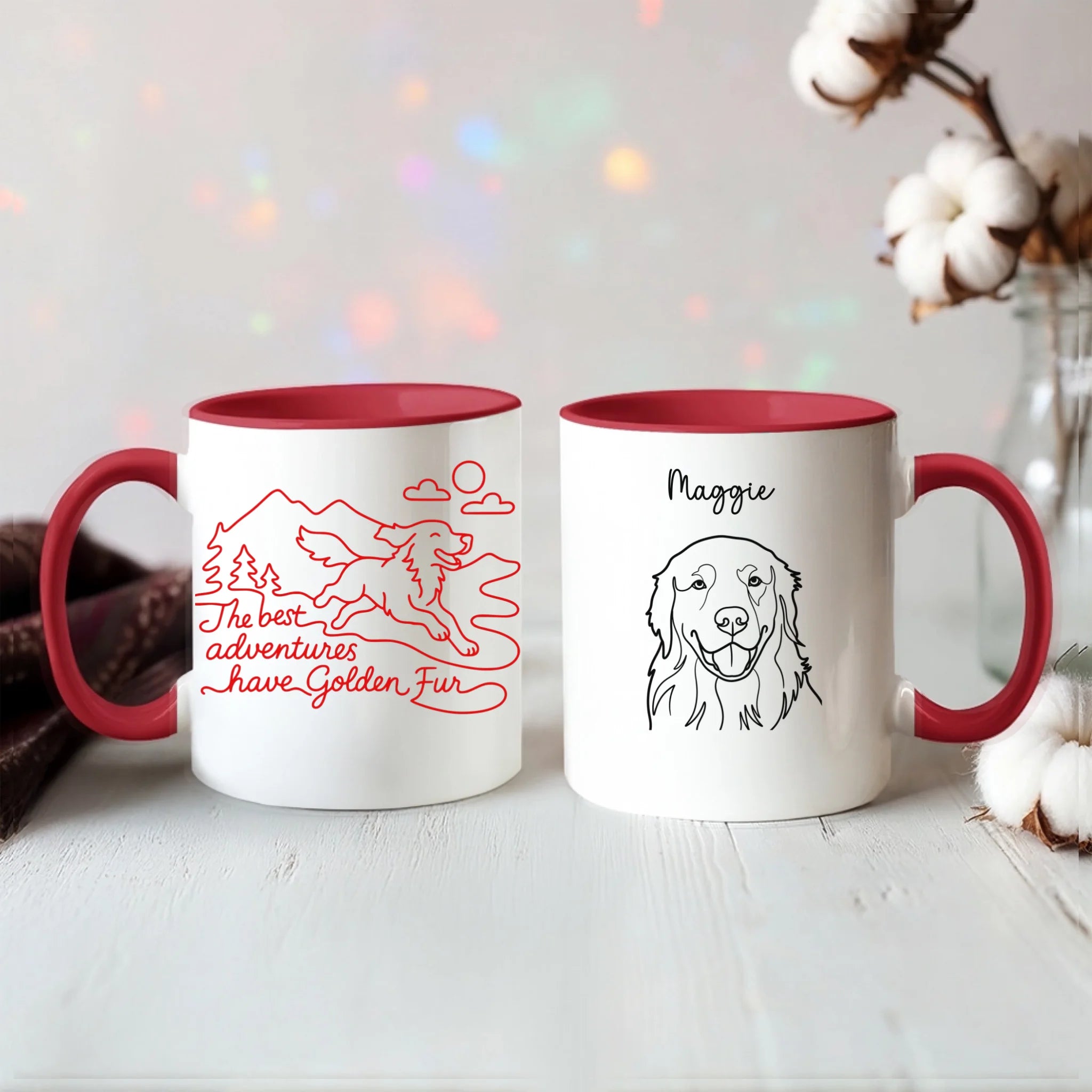 Color Accent Mug 11oz Red
