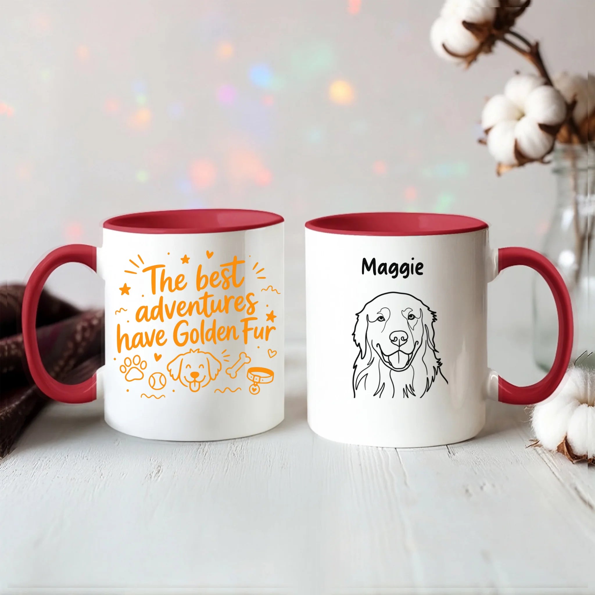 Color Accent Mug 11oz Red