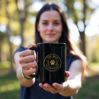 15oz Black Ceramic Mug Left Handle 1