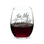 "In My Frenchie Mom Era" Personalized Stemless 15oz Wine Glass