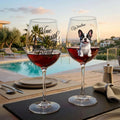 "Wine Down With Your Best Friend" Script Personalized Cartoon 16oz Wine Glass