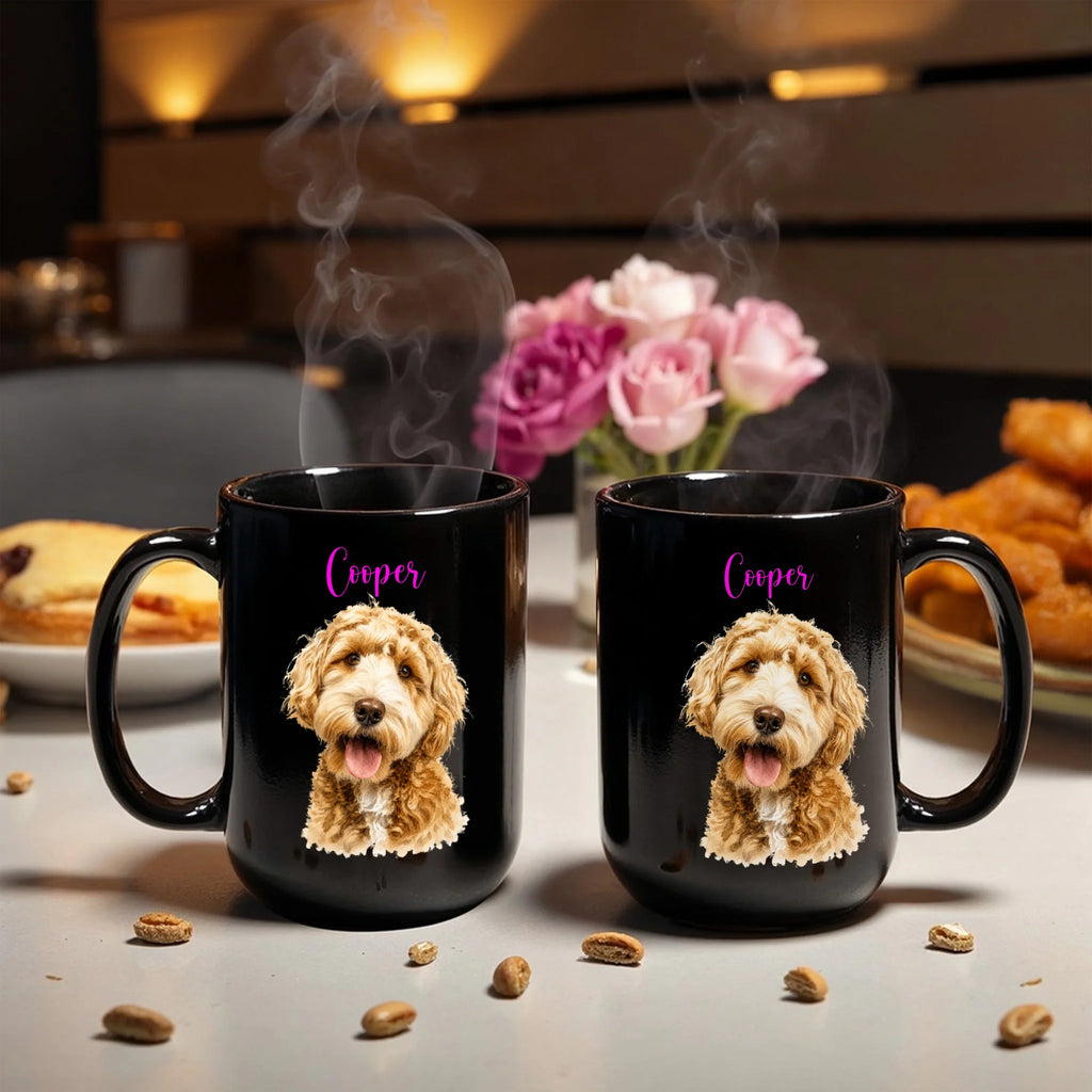 Black Ceramic Mug 15oz Double 2