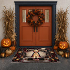 "Fangs for Visiting" Personalized Vampire Dog Door Mat