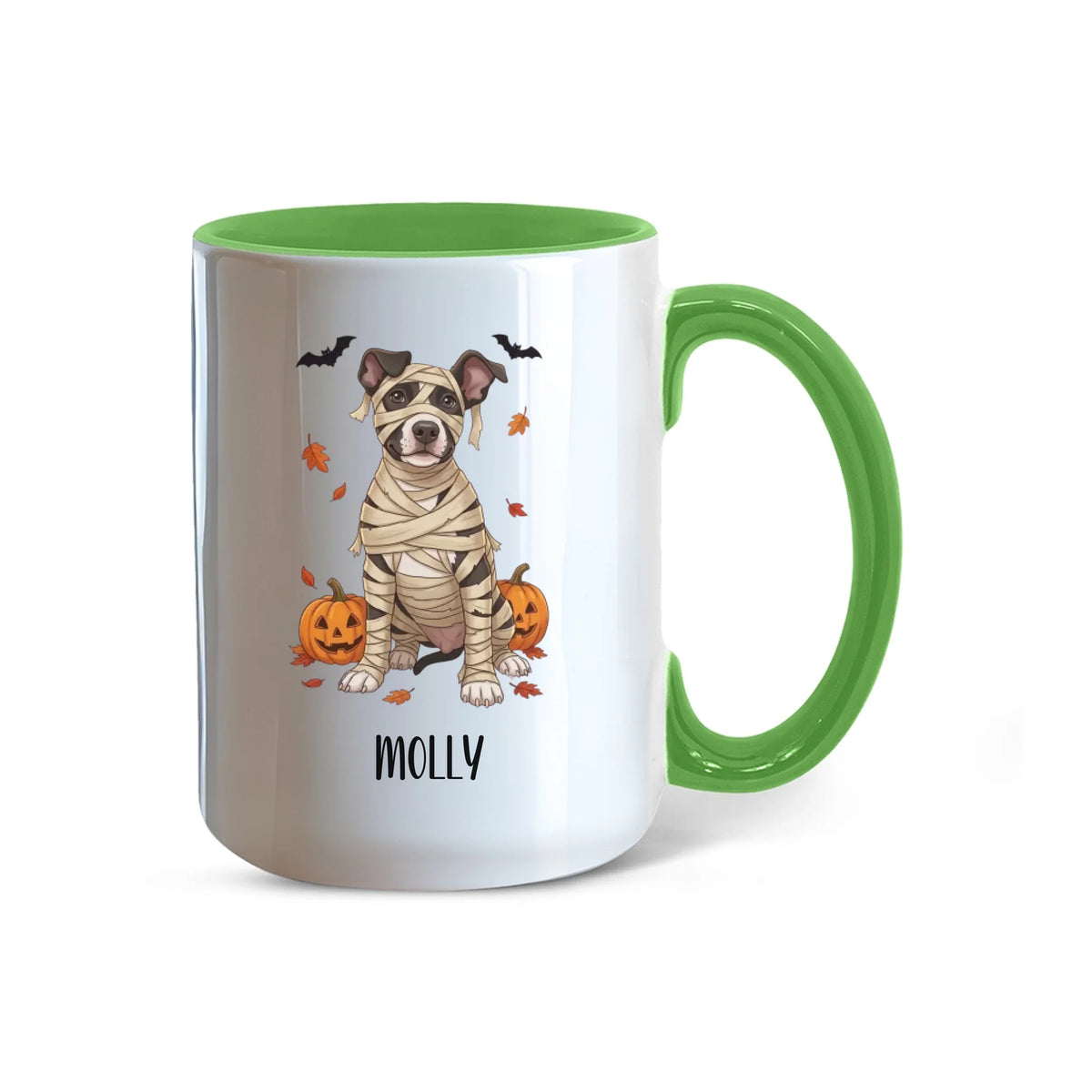 Color Accent Mug 15oz Midnight Light Green