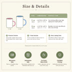 Mug size and details, microwave and dishwasher safe