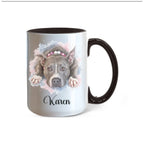 Black accent mug, 15 oz