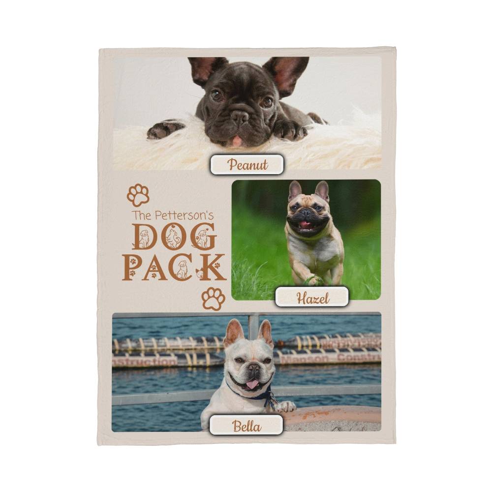 🐾 Dog Pack Fleece Blanket — Celebrate Your Whole Canine Family
