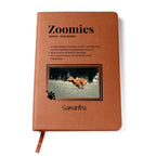 Personalized Dog Mom Leather Journal – "Zoomies" Custom Gift for Dog Lovers