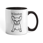 "Loved by a French Bulldog" Line Drawn Pet Portrait Coffee Mug