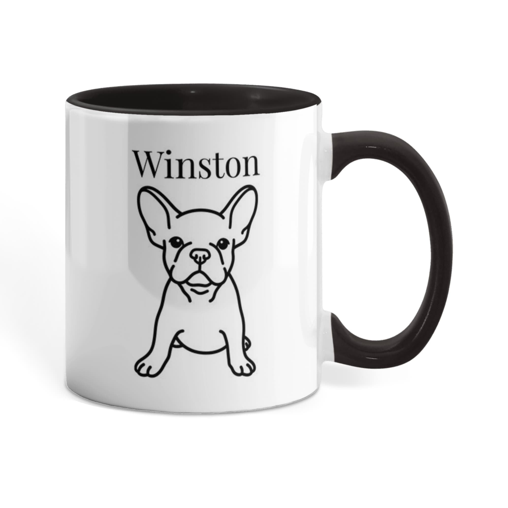 "Loved by a French Bulldog" Line Drawn Pet Portrait Coffee Mug