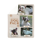 "Dog Pack" Personalized Photo Collage Sherpa Blanket - Multi-Dog Gift