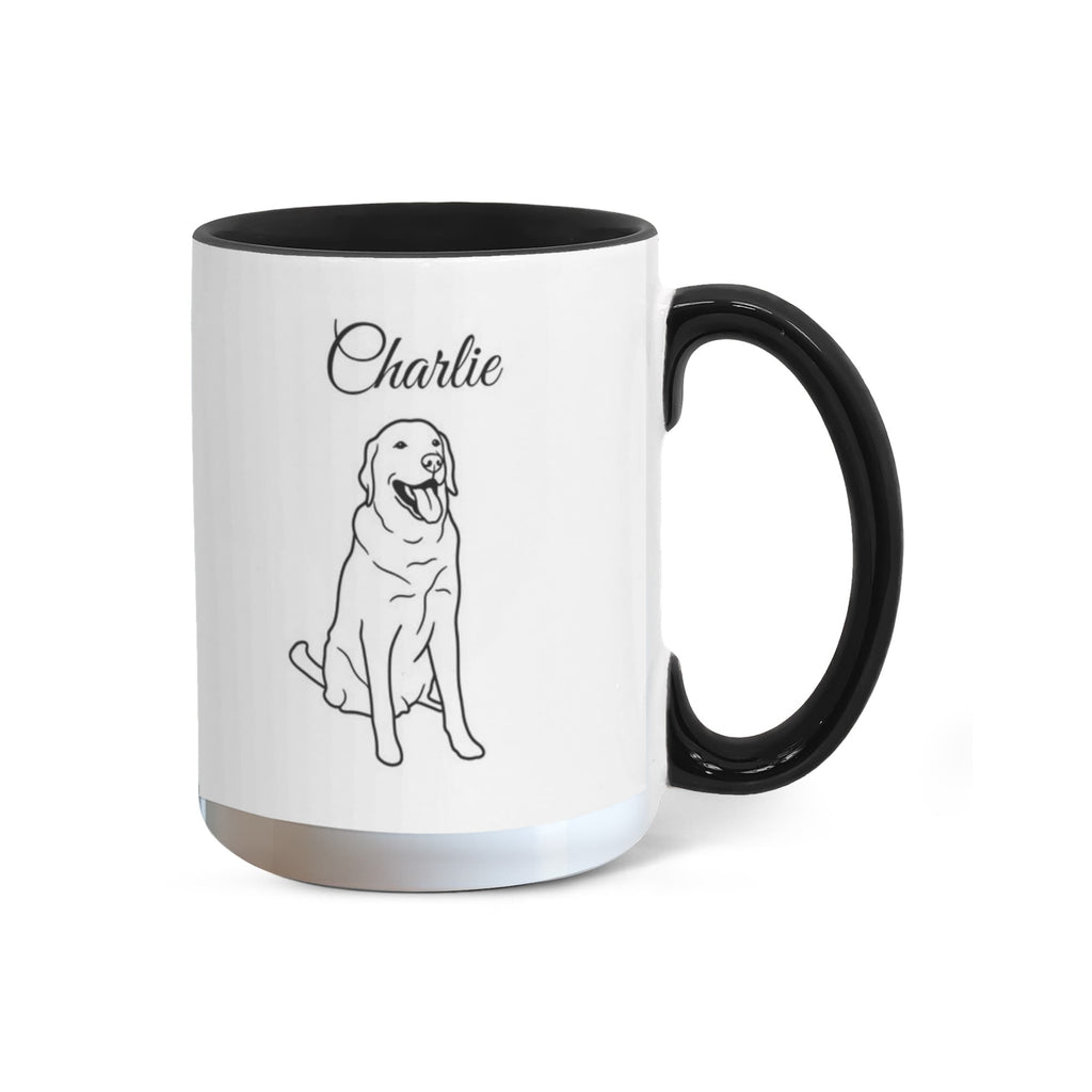 "Loved by a Labrador Retriever" line drawn Pet Portrait Coffee Mug
