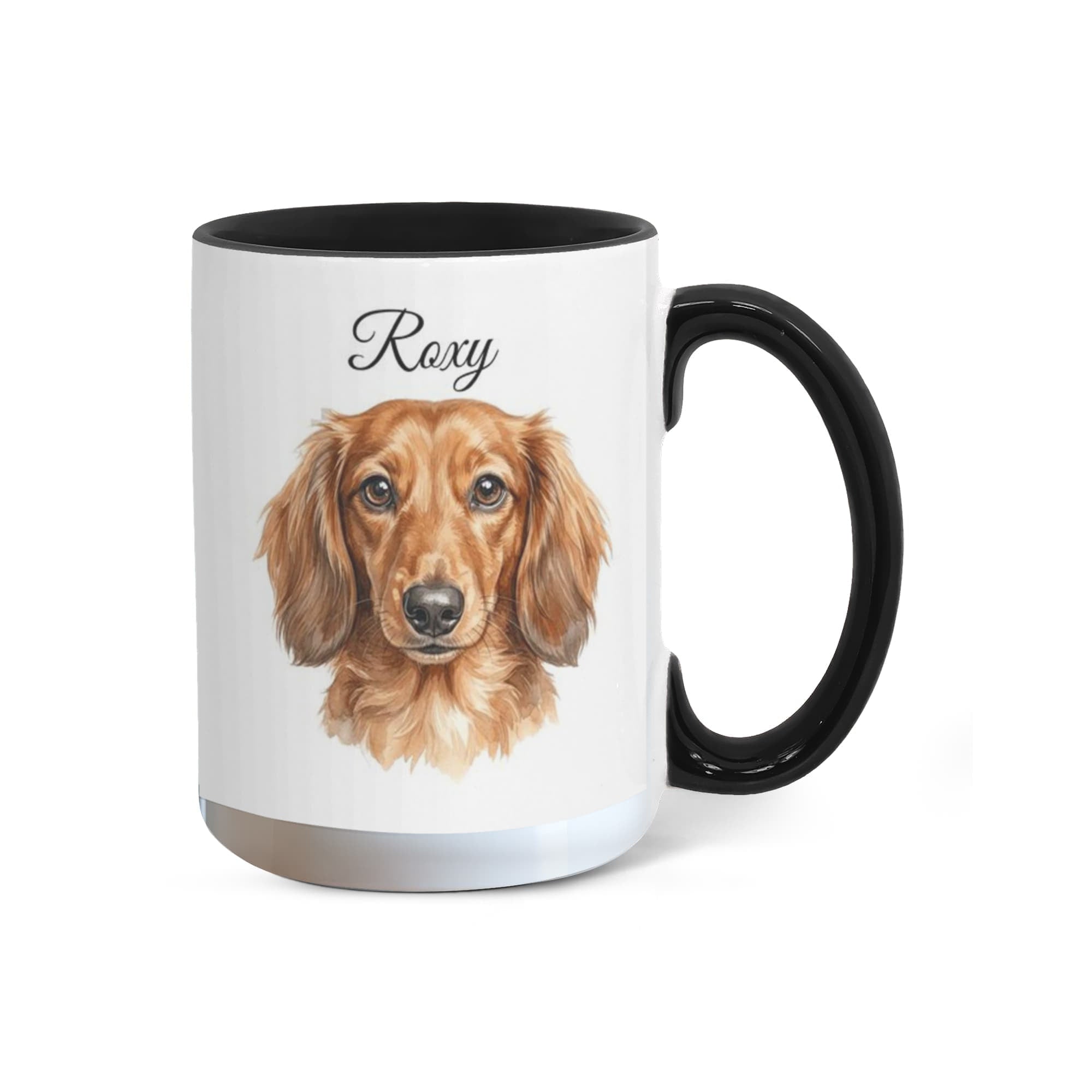 "Loved by a Dachshund" Water Color Pet Portrait Coffee Mug