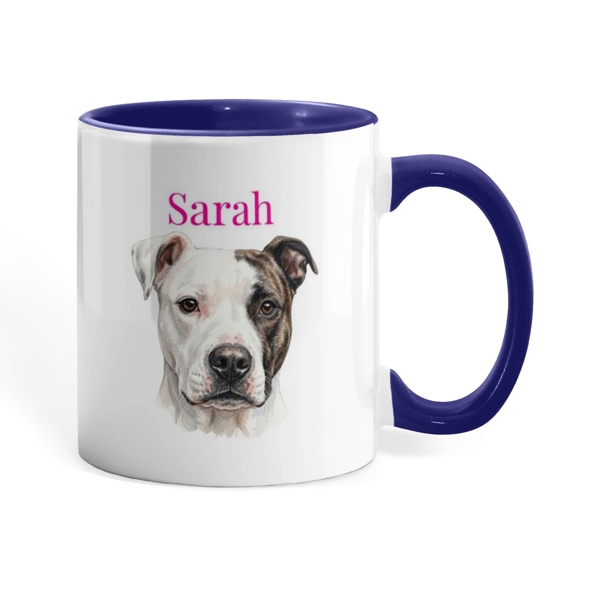 Personalized Dog Mom Coffee Mug – "Hot Girls Rescue Dogs" Watercolor Pet Portrait