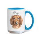 "Loved by a Dachshund" Water Color Pet Portrait Coffee Mug