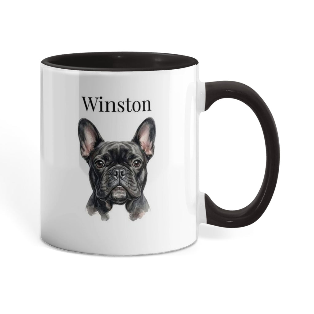 "Loved by a French Bulldog" Water Color Pet Portrait Coffee Mug