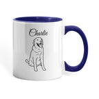 "Proudly Loved by a Labrador Retriever" line drawn Pet Portrait Coffee Mug