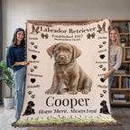 🐾 Woven Blanket – Labrador Retriever - Hunter