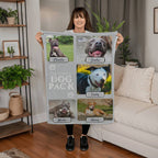 🐾 Dog Pack Fleece Blanket — Celebrate Your Whole Canine Family