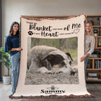 Personalized Photo Woven Blanket – Custom Heirloom Keepsake Gift