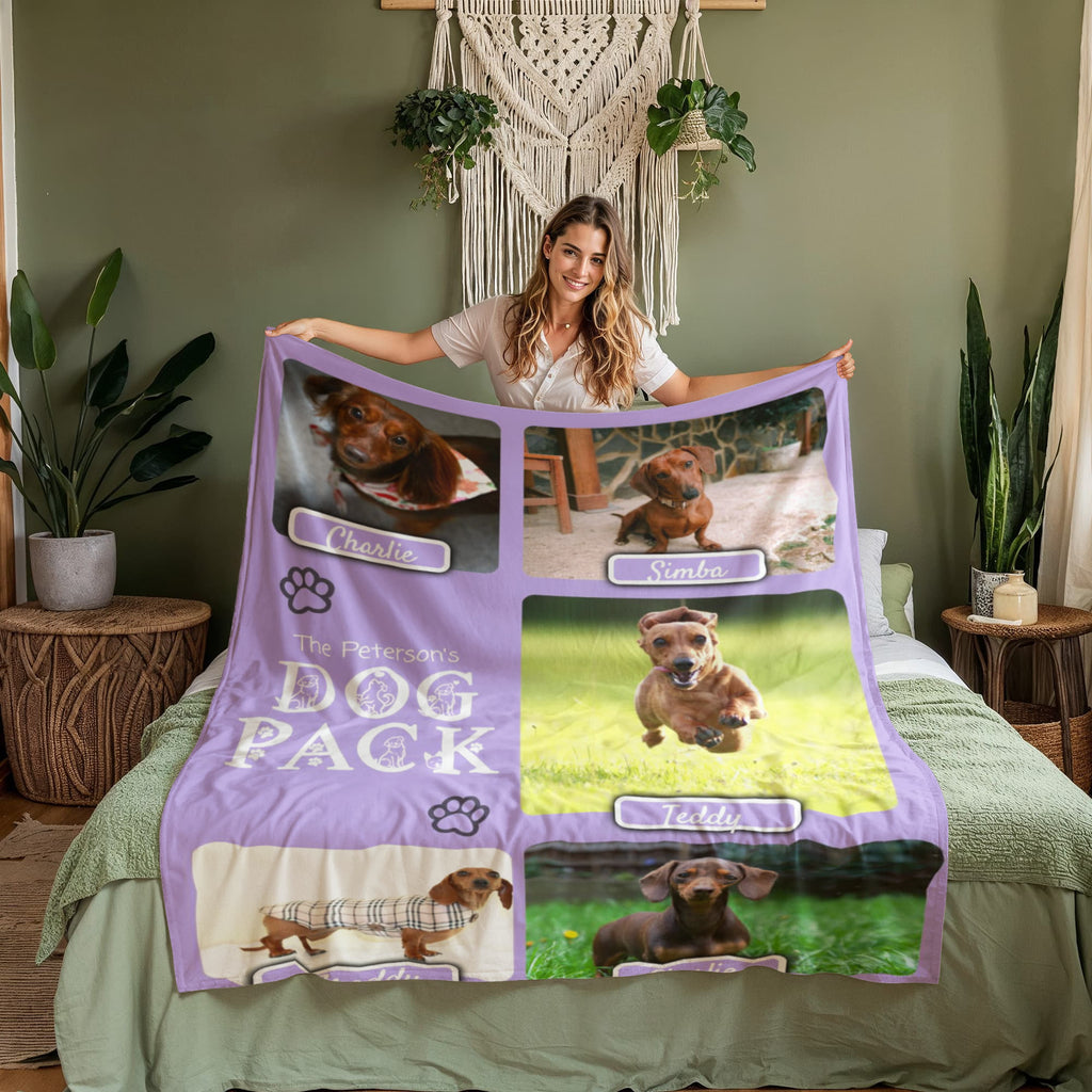 🐾 Dog Pack Fleece Blanket — Celebrate Your Whole Canine Family