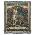 Pitbull Tarot Card -Woven Blanket