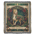 Pitbull Tarot Card -Woven Blanket